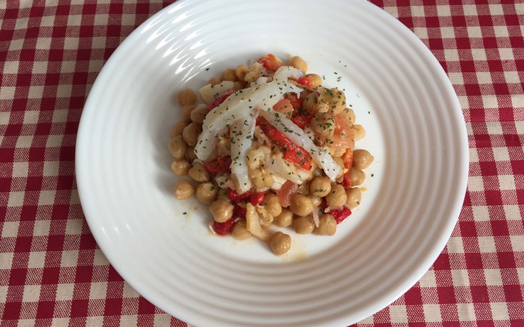 Ensalada de garbanzos y bacalao