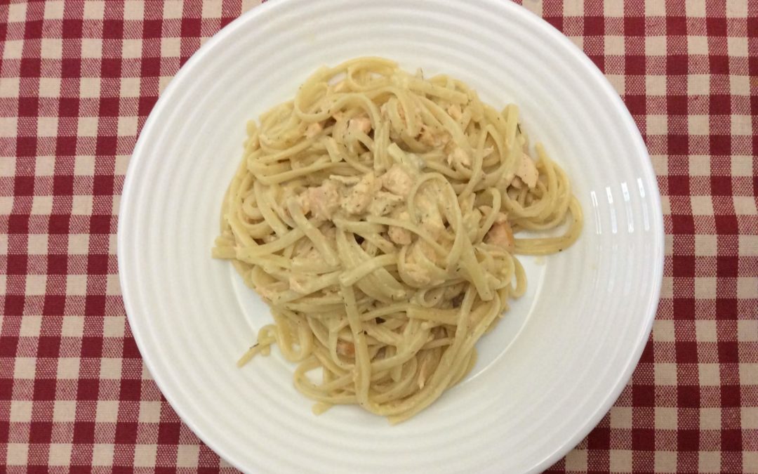 Pasta con salmón