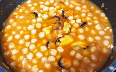 Garbanzos con mejillones